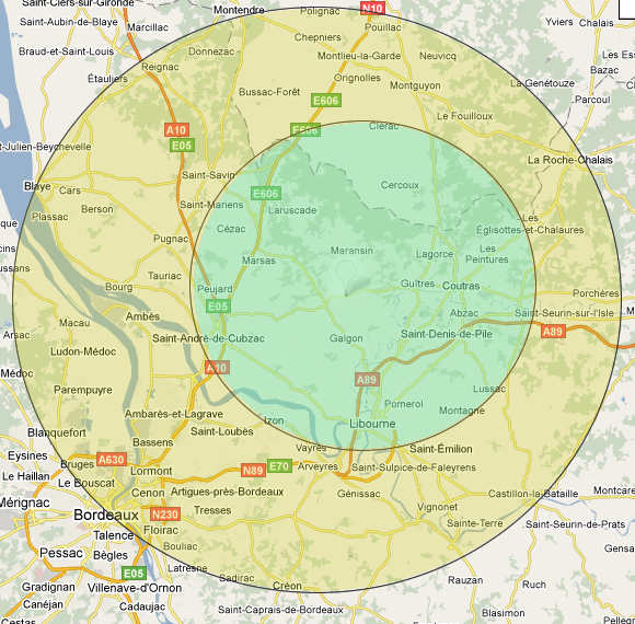 zone de déplacement de Secrétaire 33, secrétaire à domicile